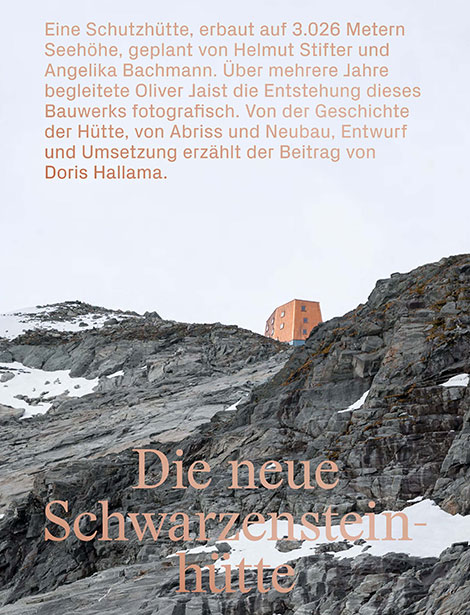 Buchpublikation zur Schwarzensteinhütte